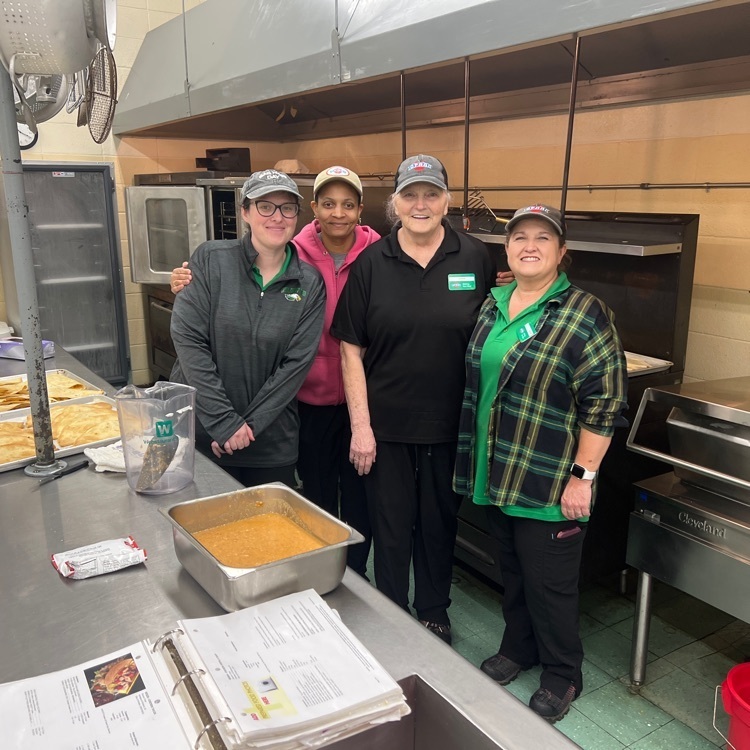 our lunch ladies hard at work getting food ready for our kids!