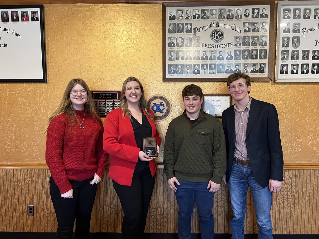 GCT Exchange Club Youth of the Month Nominees:  Camdon Cobb, Ella Murray, Caleb Gerrish, and George Vaughan