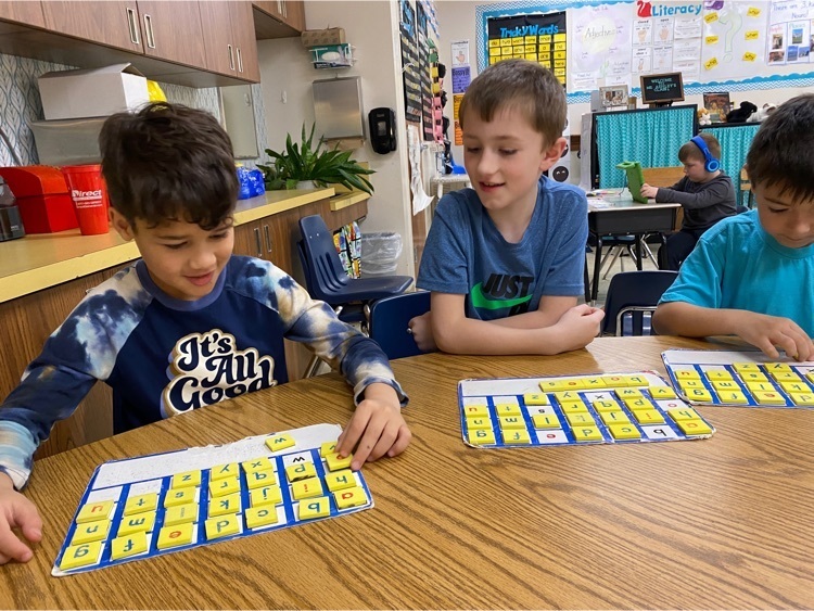 Ms. Ashley’s class is working on building plural words and words with -ed and -ing endings. Kids are working extra hard! 