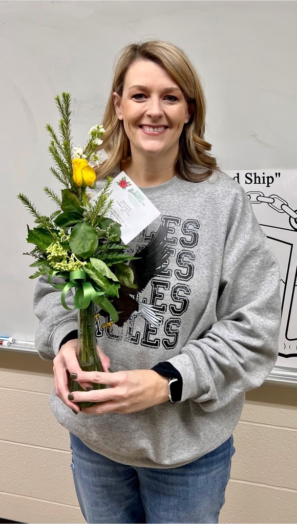 teacher with flowers 